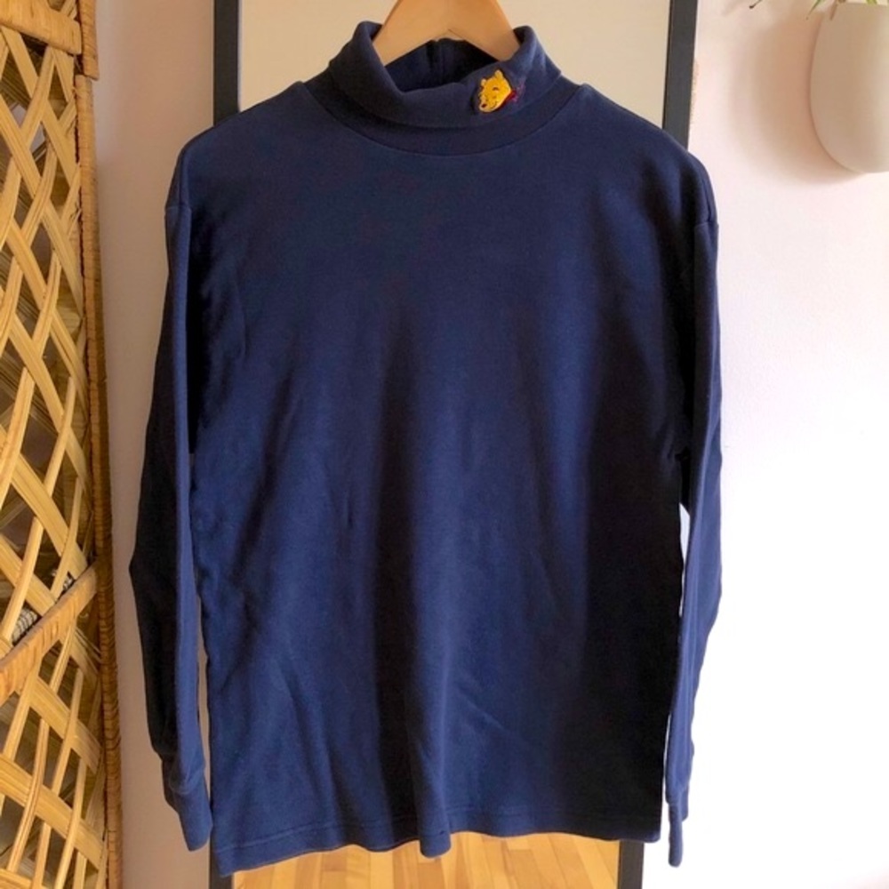 Vintage 90s Winnie The Pooh Disney turtleneck top long sleeve tee shirt TV